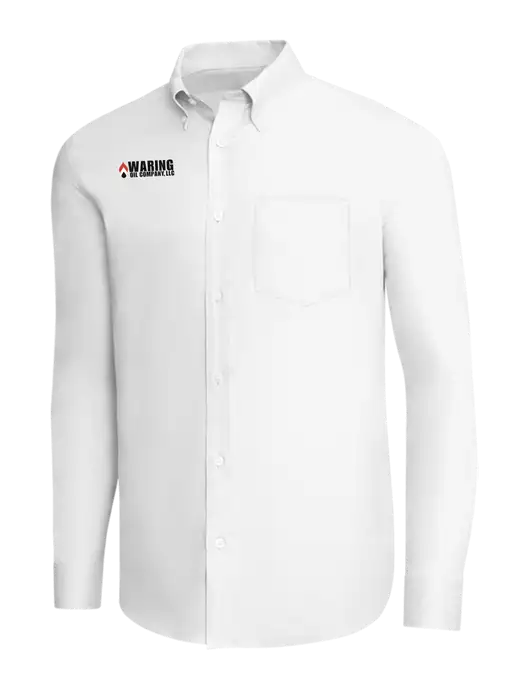 Brooks Brothers White Wrinkle-Free Stretch Pinpoint Shirt w/Waring Oil Logo