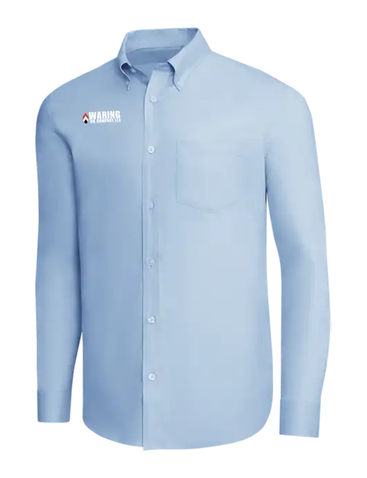 Brooks Brothers Light Blue Wrinkle-Free Stretch Pinpoint Shirt w/Waring Oil Logo