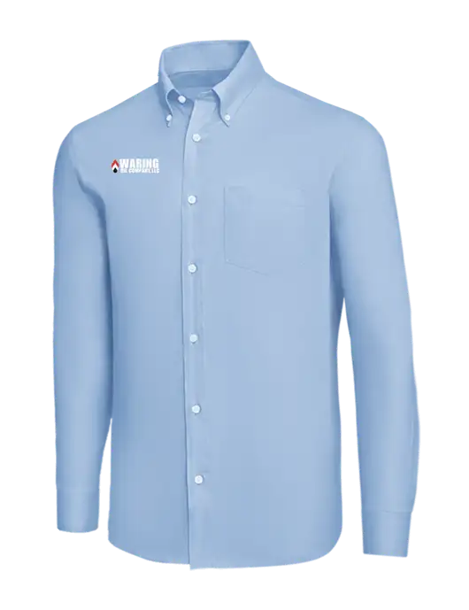 Brooks Brothers Light Blue Wrinkle-Free Stretch Nailhead Shirt w/Waring Oil Logo