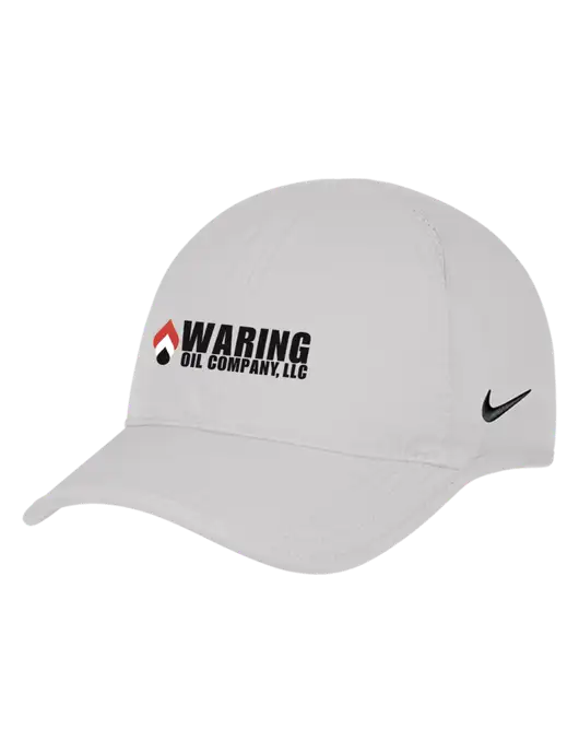 Nike White Featherlight Cap w/Waring Oil Logo