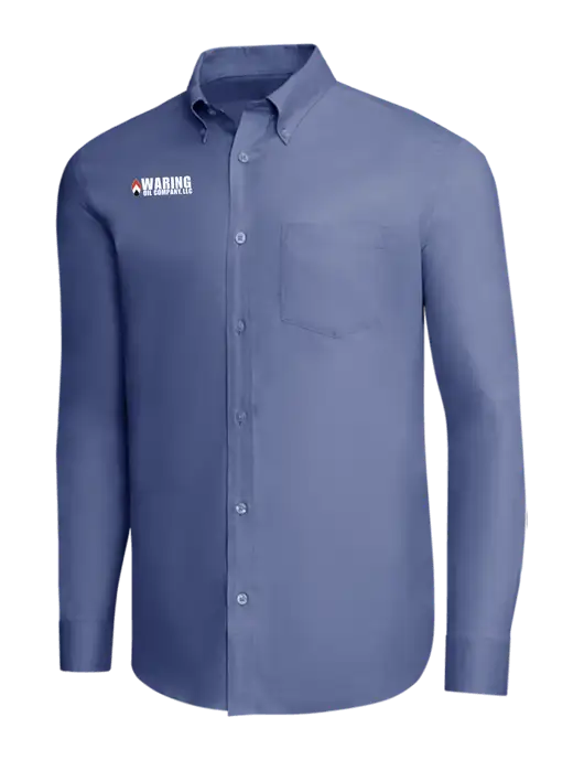 Brooks Brothers Light Navy Wrinkle-Free Stretch Pinpoint Shirt w/Waring Oil Logo
