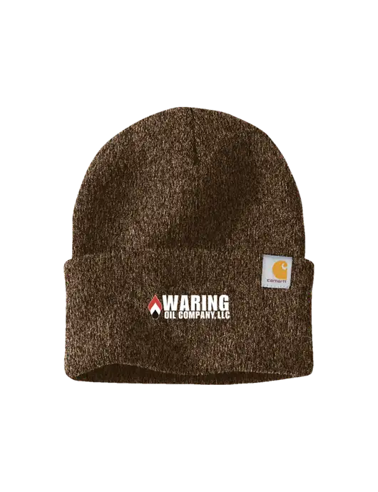 Carhartt Brown Heather Watch Cap 2.0 w/Waring Oil Logo