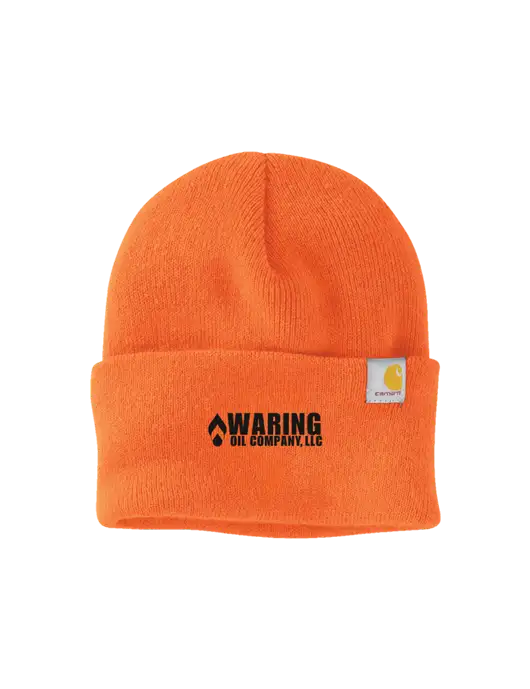 Carhartt Orange Watch Cap 2.0 w/Waring Oil Logo