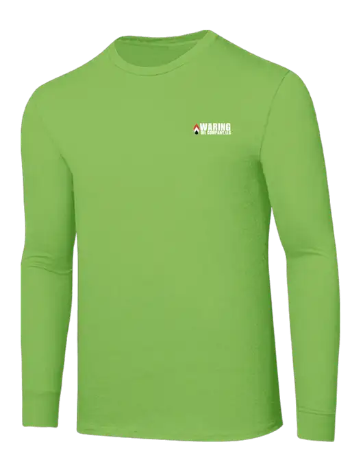 Core Blend Light Green Long Sleeve Tee w/Waring Oil Logo