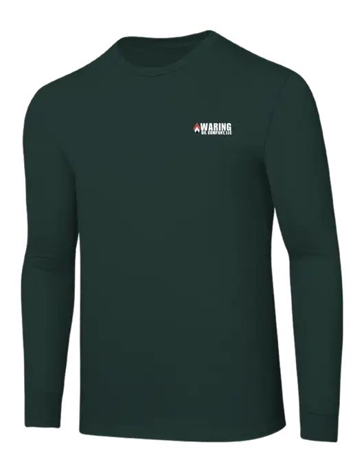 Core Blend Dark Green Long Sleeve Tee w/Waring Oil Logo