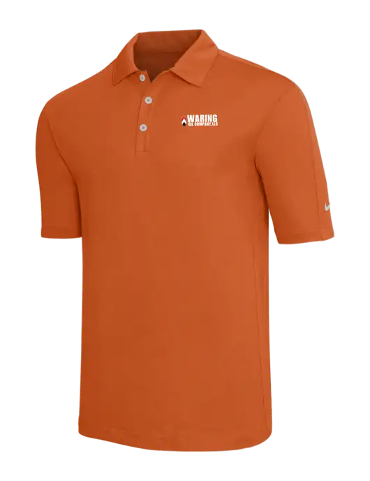 Nike Orange Tech Sport Dri-FIT Polo w/Waring Oil Logo