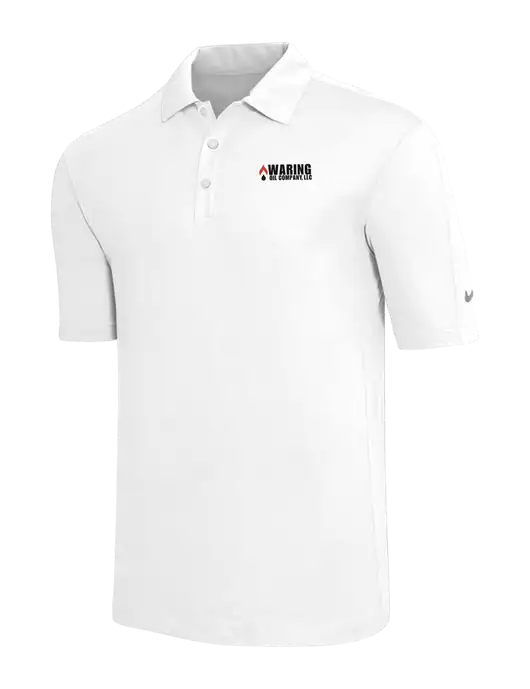 Nike White Tech Sport Dri-FIT Polo w/Waring Oil Logo