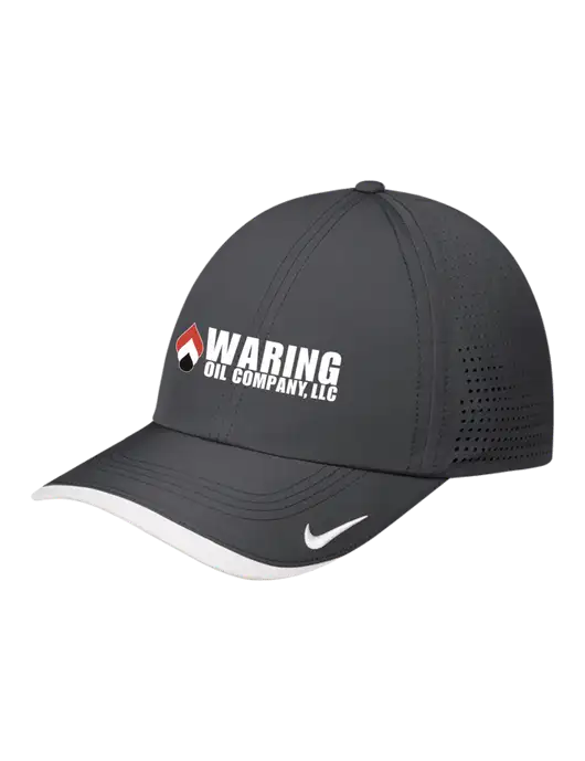Nike Dark Grey/White Dri-FIT Perforated Performance Cap w/Waring Oil Logo