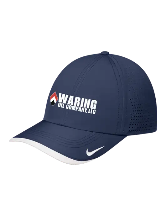 Nike Navy/White Dri-FIT Perforated Performance Cap w/Waring Oil Logo
