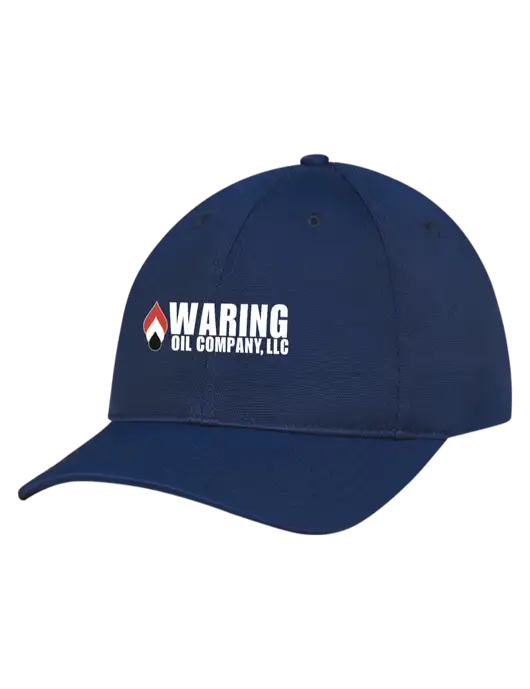 Navy Nylon Twill Performance Cap w/Waring Oil Logo