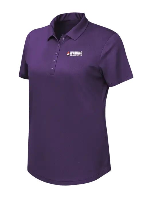 Callaway Womens Birdseye Purple Polo w/Waring Oil Logo