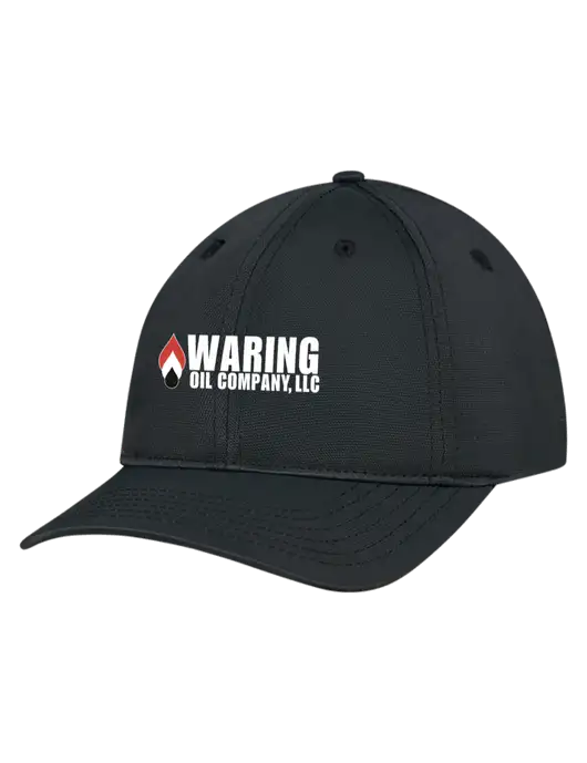 Black Nylon Twill Performance Cap w/Waring Oil Logo