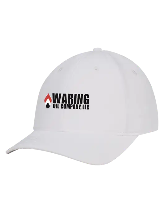 White Nylon Twill Performance Cap w/Waring Oil Logo