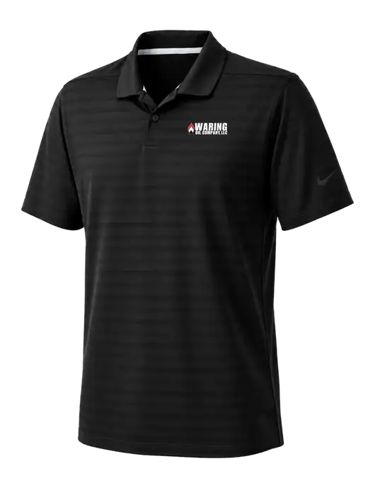 Nike Black Dri-FIT Vapor Jacquard Polo w/Waring Oil Logo