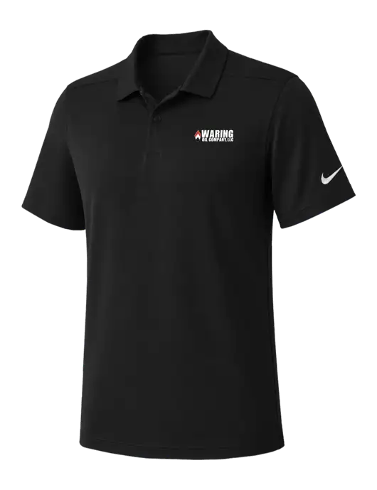 Nike Black Dry Essential Solid Polo w/Waring Oil Logo