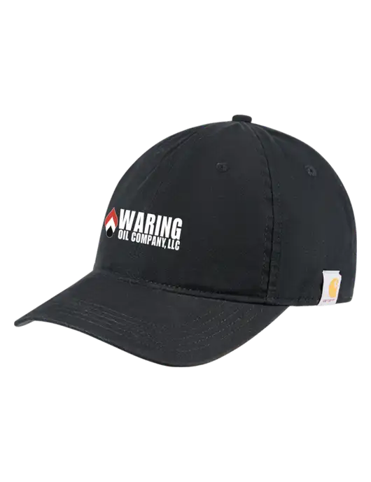 Carhartt Black Cotton Canvas Cap w/Waring Oil Logo