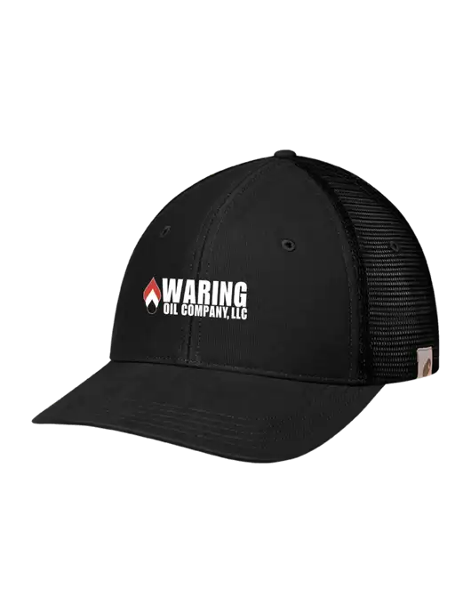 Carhartt Black Canvas Trucker Cap w/Waring Oil Logo
