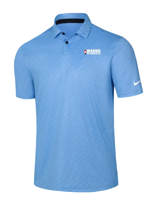 Nike Light Blue Vapor Dash Polo w/Waring Oil Logo