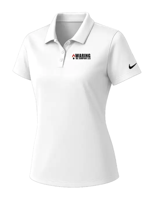 Nike Womens White Dry Essential Solid Polo w/Waring Oil Logo