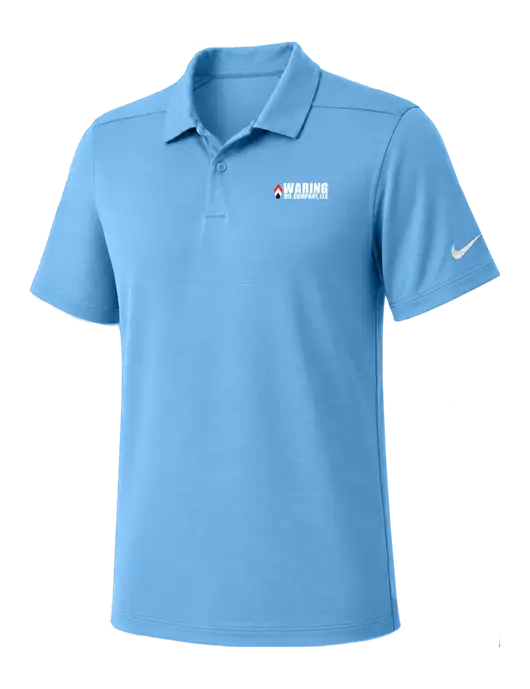 Nike Light Blue Dry Essential Solid Polo w/Waring Oil Logo