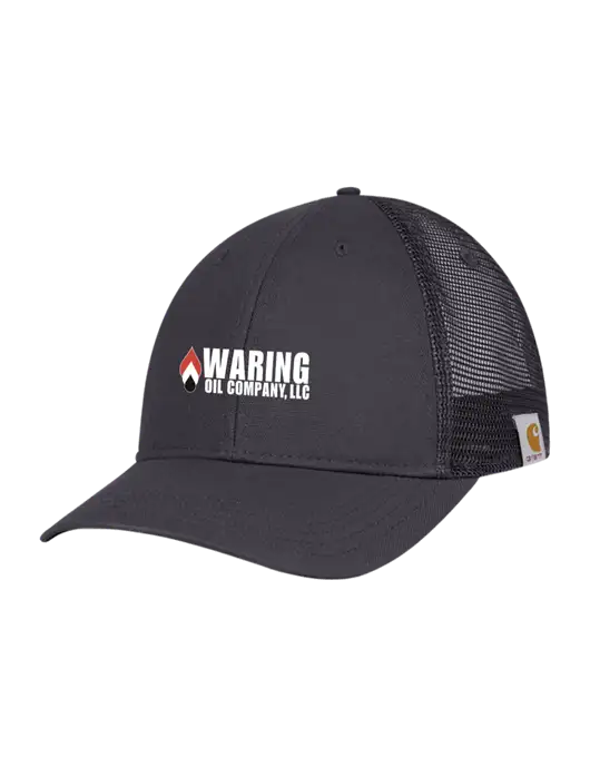 Carhartt Dark Grey Canvas Trucker Cap w/Waring Oil Logo