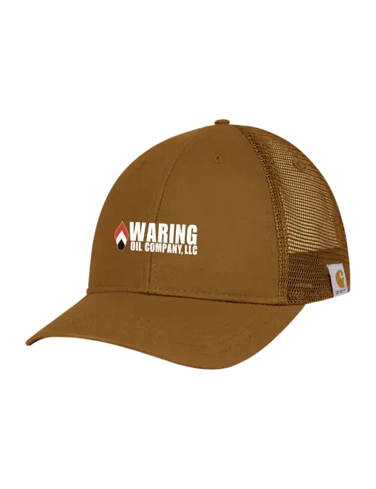 Carhartt Light Brown Canvas Trucker Cap w/Waring Oil Logo