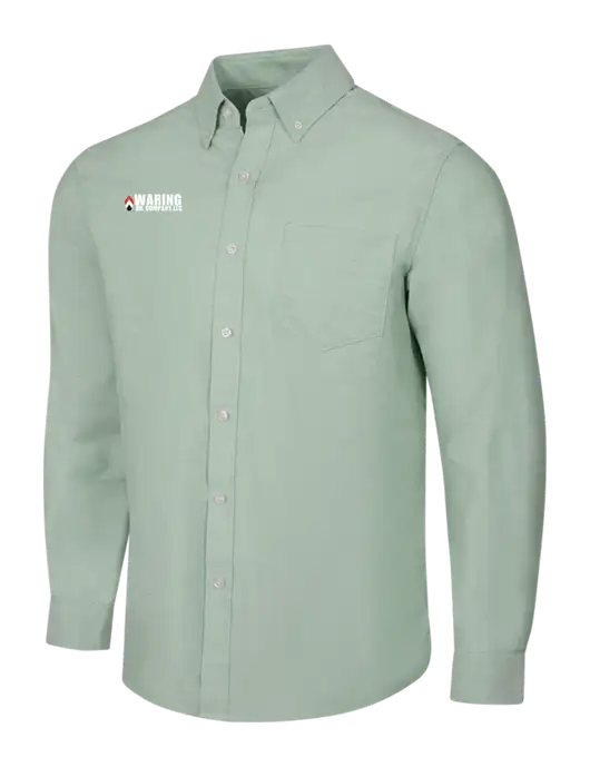 Very Light Green SuperPro Oxford Shirt w/Waring Oil Logo