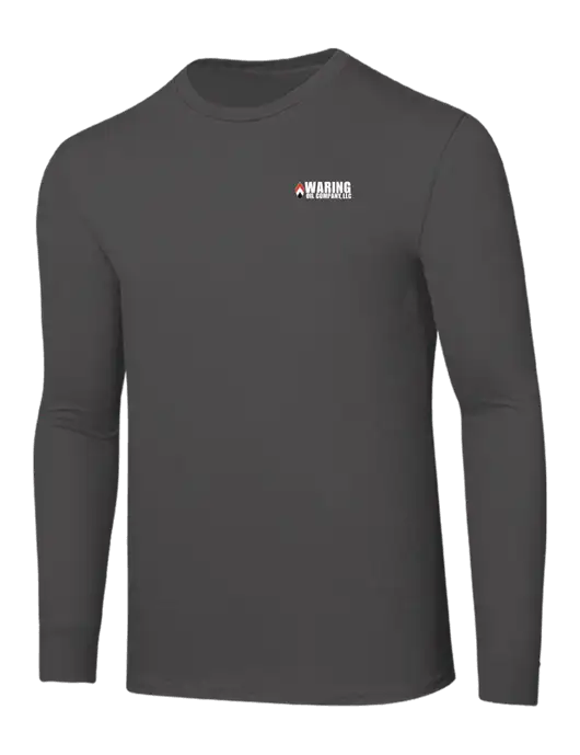 Seriously Soft Dark Grey Long Sleeve T-Shirt w/Waring Oil Logo