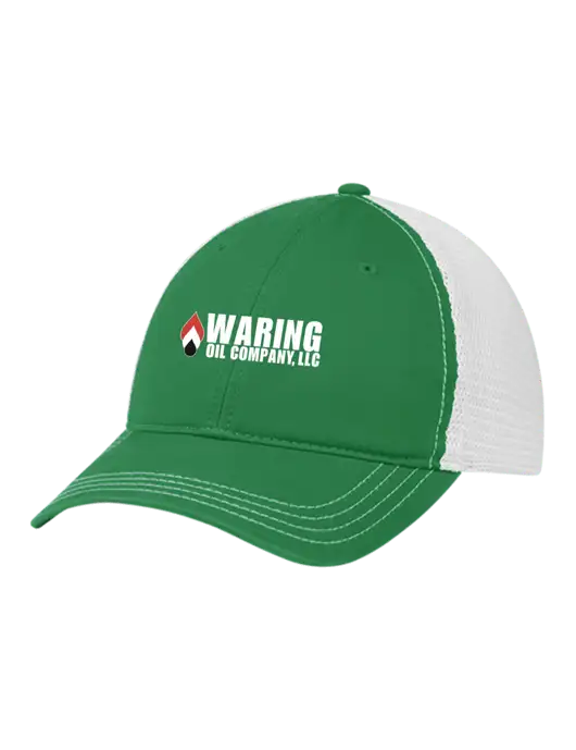 Richardson 111 Garment Washed Trucker Cap Kelly w/White Mesh w/Waring Oil Logo