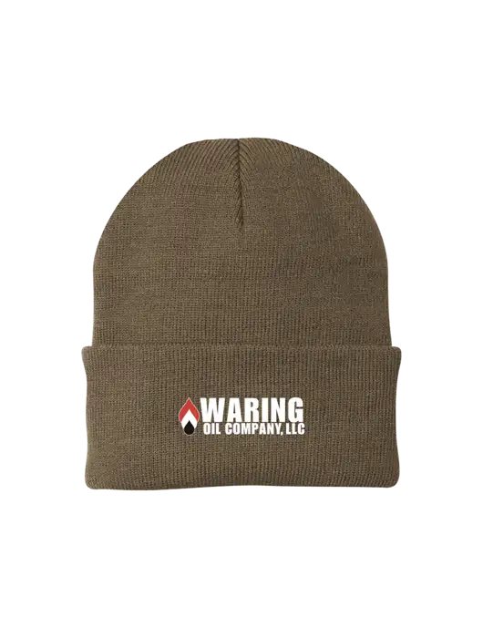 Light Brown Knit Cap w/Waring Oil Logo