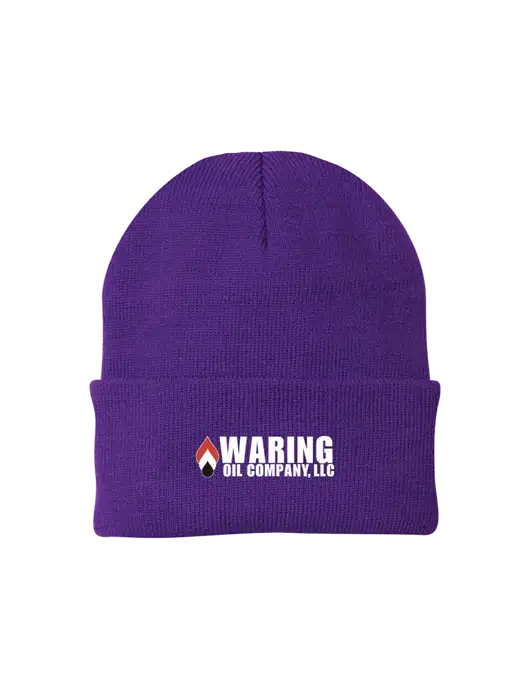 Purple Knit Cap w/Waring Oil Logo