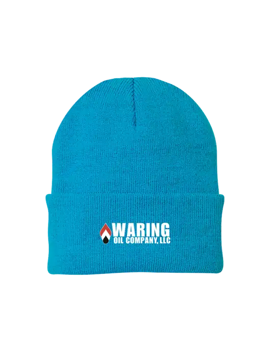 Sapphire Blue Knit Cap w/Waring Oil Logo