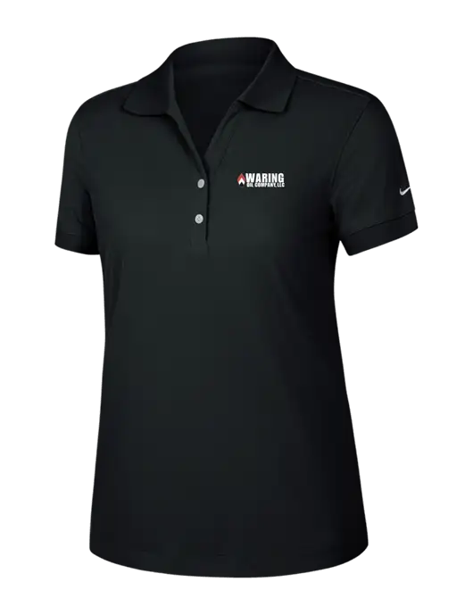 Nike Womens Dri-FIT Classic Black Polo w/Waring Oil Logo