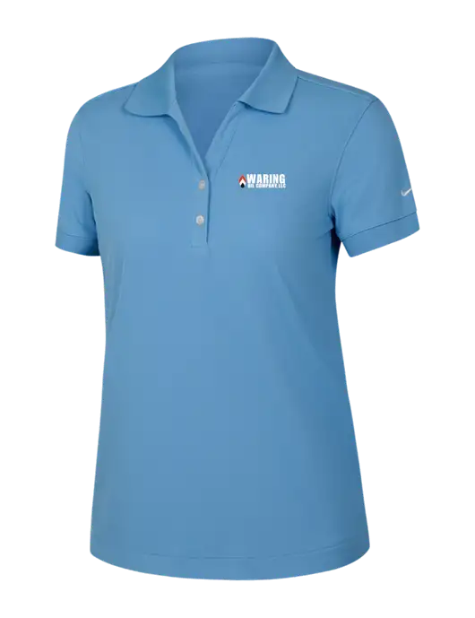 Nike Womens Dri-FIT Classic Light Blue Polo w/Waring Oil Logo