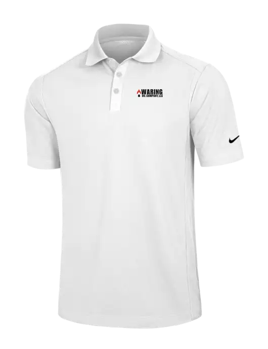 Nike White Dri-FIT Classic Polo w/Waring Oil Logo