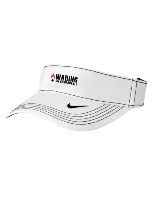 Nike White Dri-FIT Ace Visor w/Waring Oil Logo