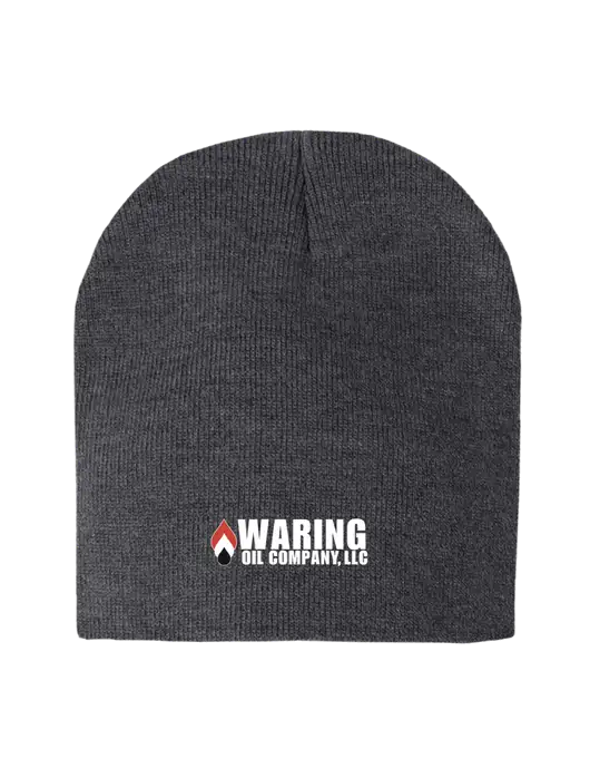 Charcoal Heather Element Knit Beanie w/Waring Oil Logo