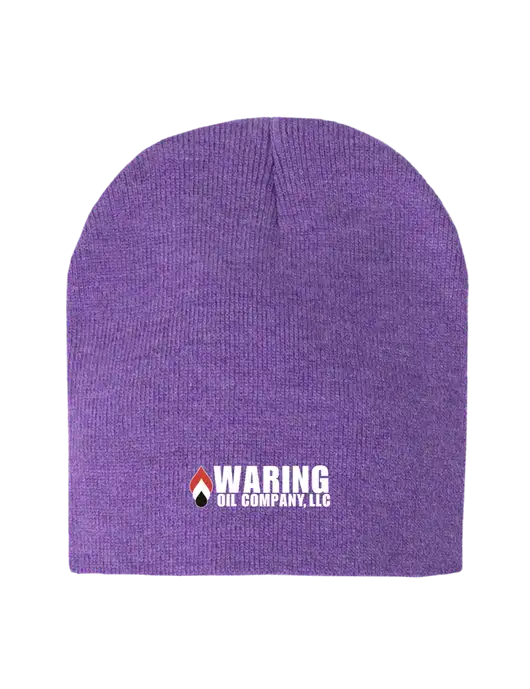 Purple Heather Element Knit Beanie w/Waring Oil Logo