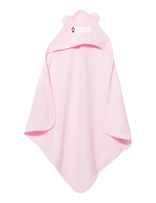 Pink Rabbit Skins Terry Cloth Hooded Towel with Ears  w/Waring Oil Logo