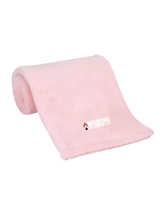 Pink Alpine Fleece Mink Touch Luxury Baby Blanket  w/Waring Oil Logo