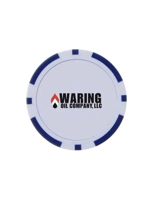 Dark Royal Poker Chip Ball Marker w/Waring Oil Logo