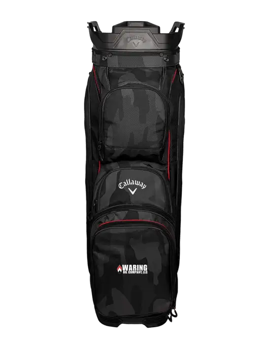 Callaway Org 14 Black Camo/Red Trim Cart Golf Bag  w/Waring Oil Logo
