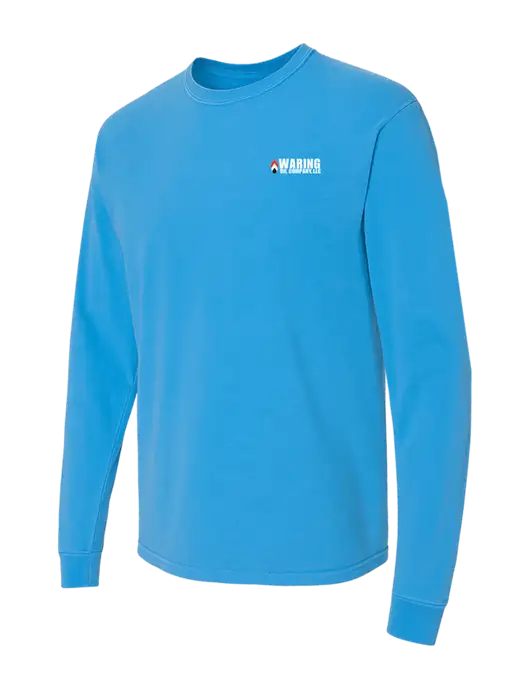 Comfort Colors Garment-Dyed Royal  Heavyweight Long Sleeve T-Shirt w/Waring Oil Logo