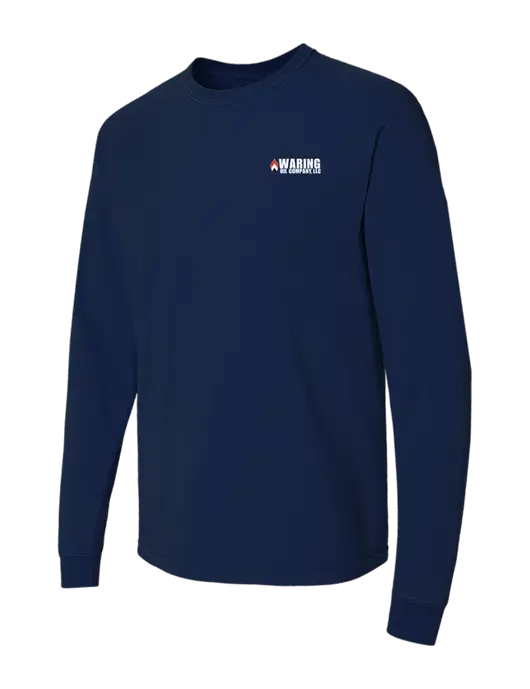 Comfort Colors Garment-Dyed Dark Navy Heavyweight Long Sleeve T-Shirt w/Waring Oil Logo