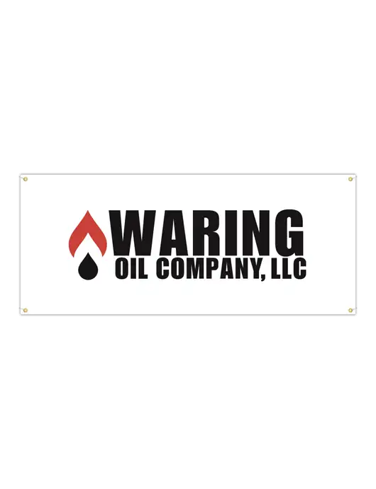 Waring Oil Vinyl Banner, 72" x 30"
