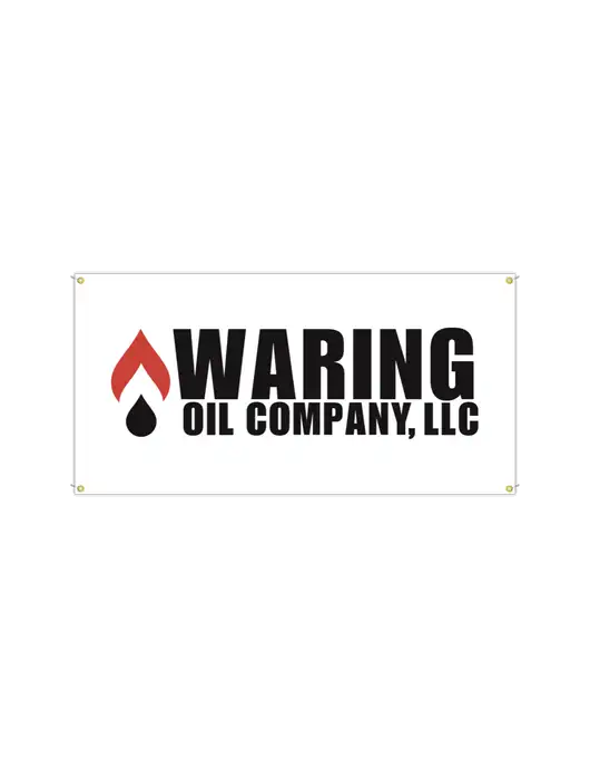 Waring Oil Vinyl Banner, 72" x 36"