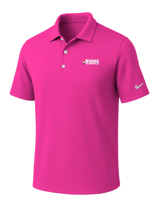 NIKE Dark Fuchsia Dri-Fit Micro Pique Polo w/Waring Oil Logo