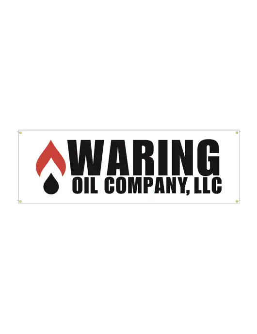 Waring Oil Vinyl Banner, 72" x 24"