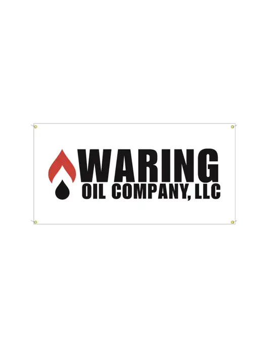Waring Oil Vinyl Banner, 48" x 24"