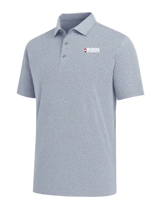 Callaway All-Over Stitched Medium Grey Chev Polo  w/Waring Oil Logo